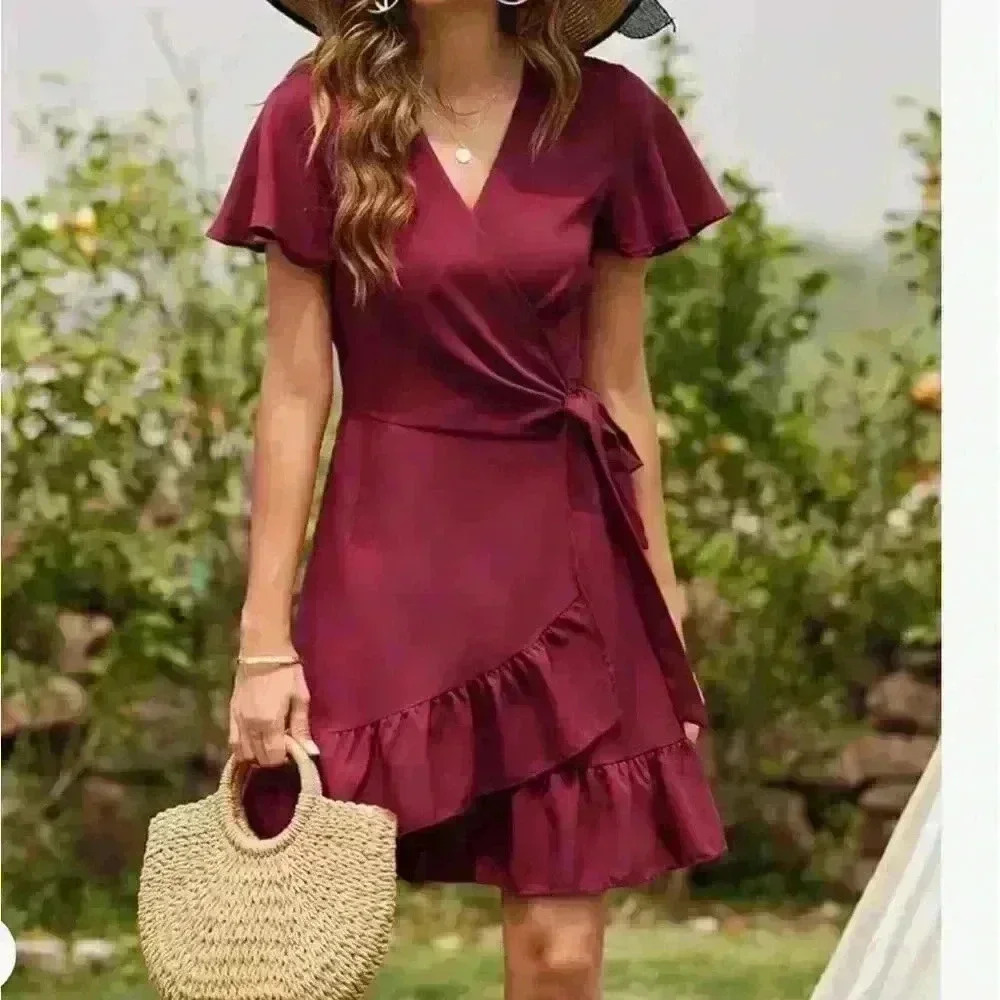 Naggoo Summer Wrap Mini Dress - Picture 2 of 5